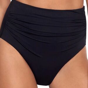 Ralph Lauren Women's Beach Club Solids High Waist Bikini Bottom, Black, size XL